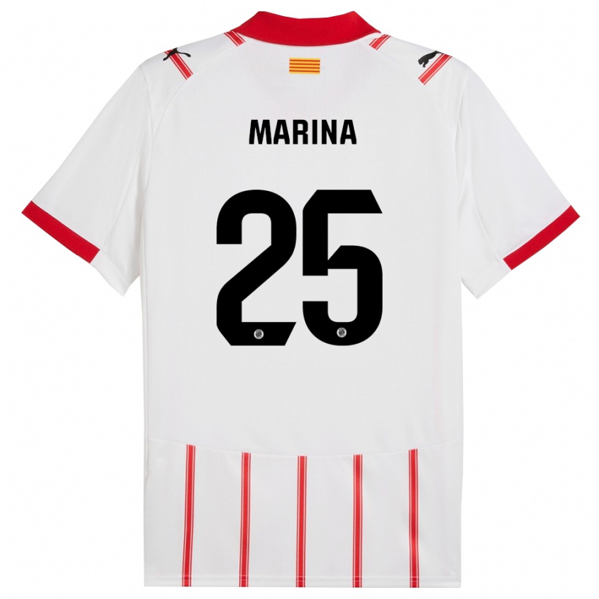 ילדים Sergi Marina #25 לבן אדום ג'רזי ביתית 2025/26 חולצה קצרה