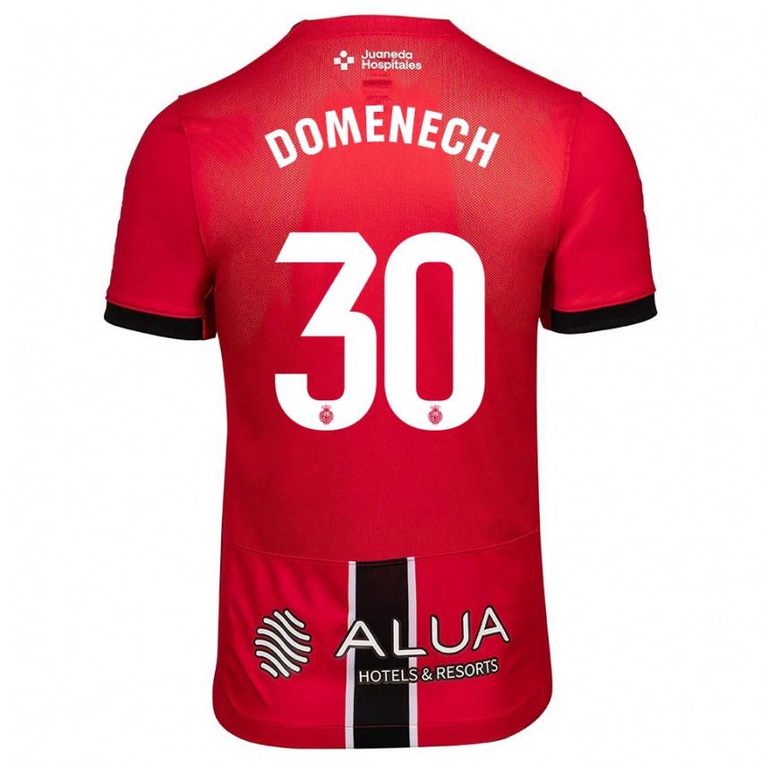 ילדים Marc Domenech #30 אדום שחור ג'רזי ביתית 2025/26 חולצה קצרה
