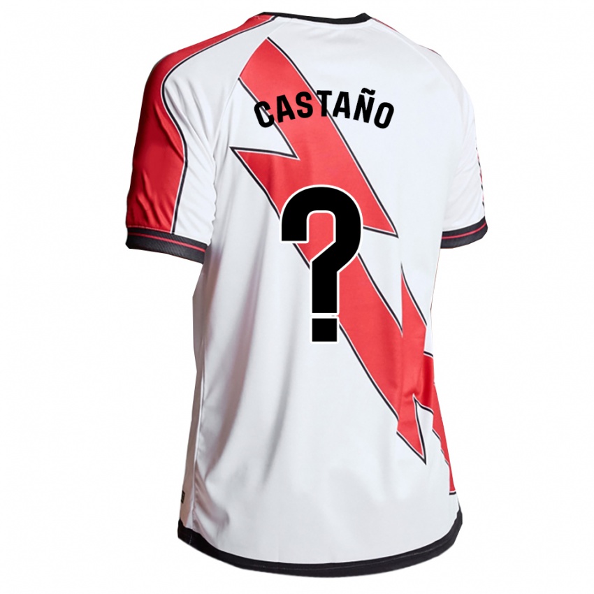 ילדים Hugo Castaño #0 לבן אדום ג'רזי ביתית 2025/26 חולצה קצרה