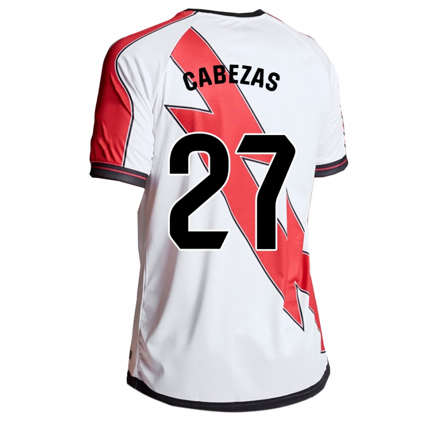 ילדים קלאודיה מריה קבזאס #27 לבן אדום ג'רזי ביתית 2025/26 חולצה קצרה