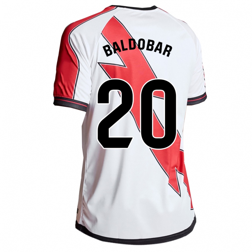 ילדים Javi Baldobar #20 לבן אדום ג'רזי ביתית 2025/26 חולצה קצרה