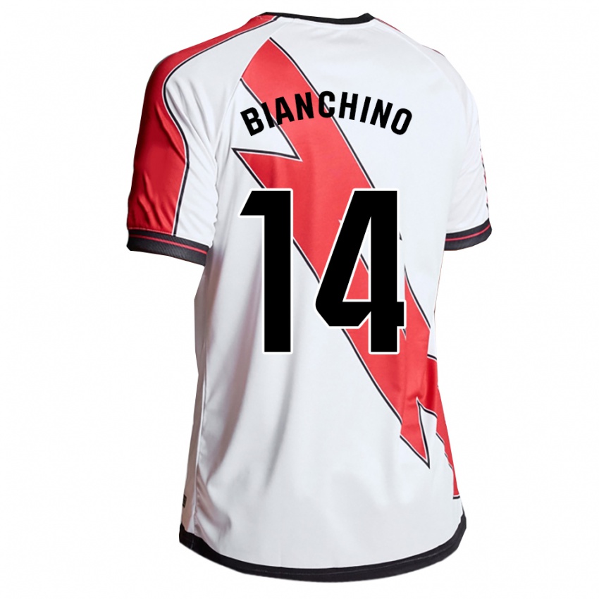 ילדים ניקולו ביאנצ׳ינו #14 לבן אדום ג'רזי ביתית 2025/26 חולצה קצרה