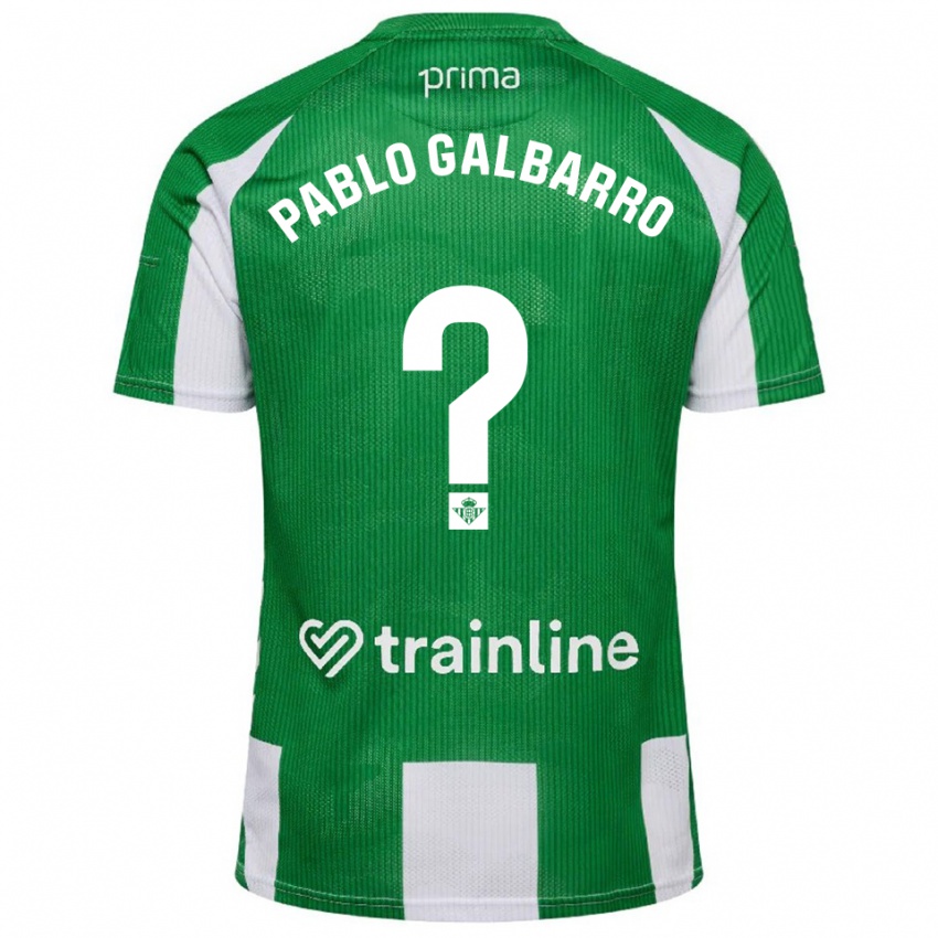 ילדים Juan Pablo Galbarro #0 ירוק לבן ג'רזי ביתית 2025/26 חולצה קצרה