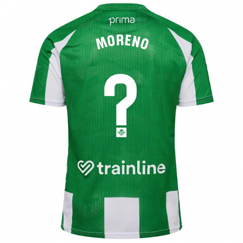 ילדים Hugo Moreno #0 ירוק לבן ג'רזי ביתית 2025/26 חולצה קצרה