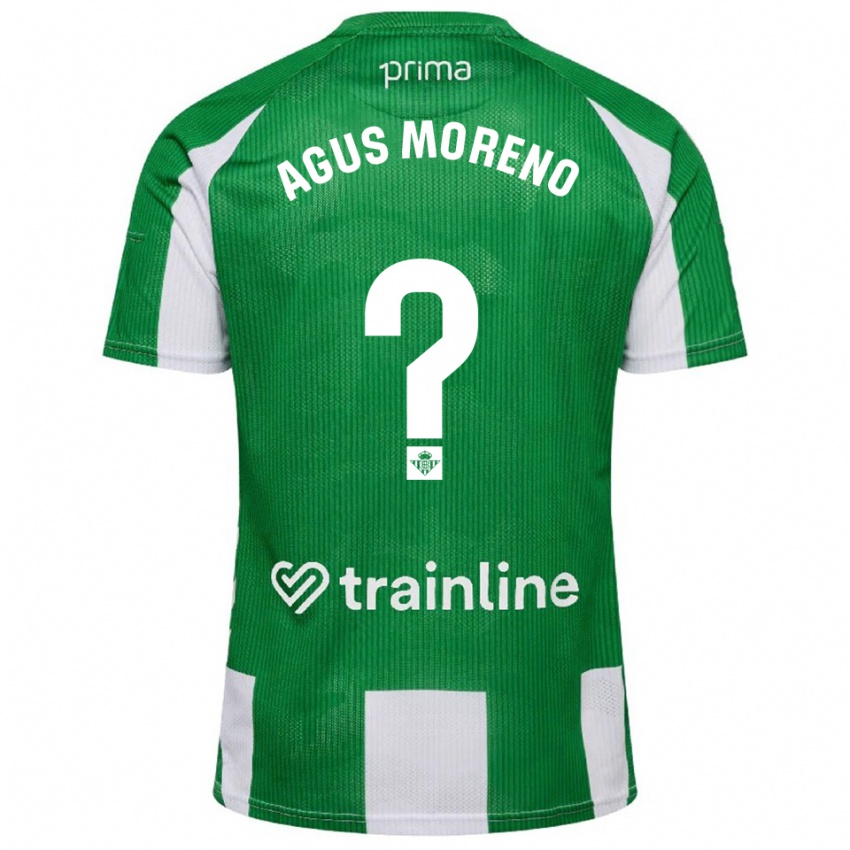 ילדים אגוס מורנו #0 ירוק לבן ג'רזי ביתית 2025/26 חולצה קצרה