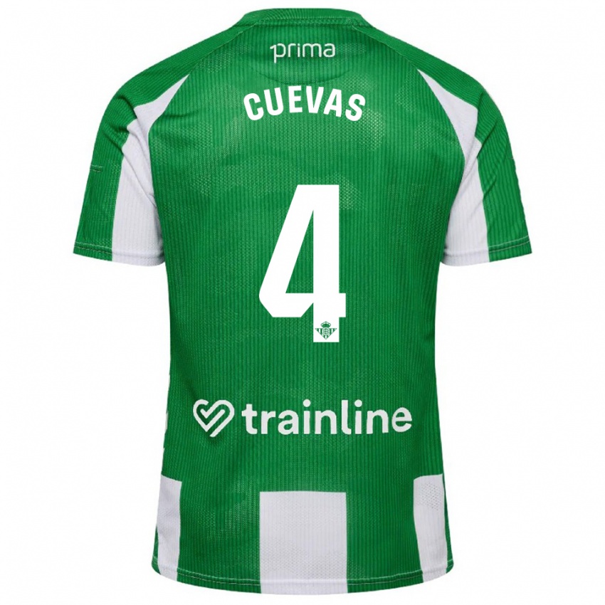 ילדים Miguel Cuevas #4 ירוק לבן ג'רזי ביתית 2025/26 חולצה קצרה