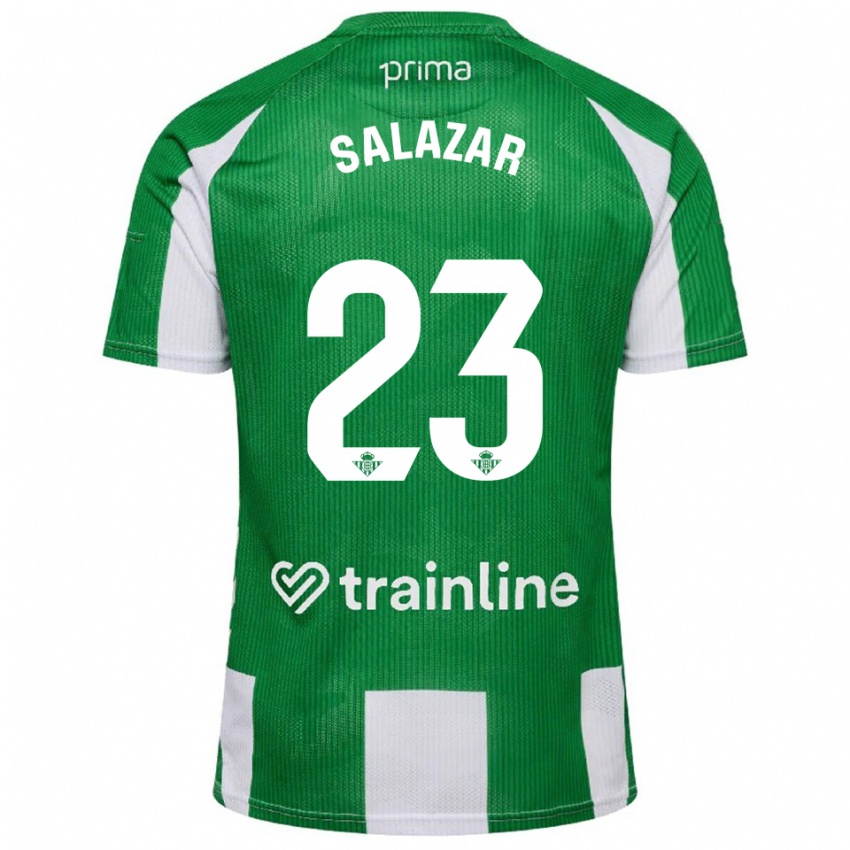 ילדים נואליה סלזאר פרנקיס #23 ירוק לבן ג'רזי ביתית 2025/26 חולצה קצרה