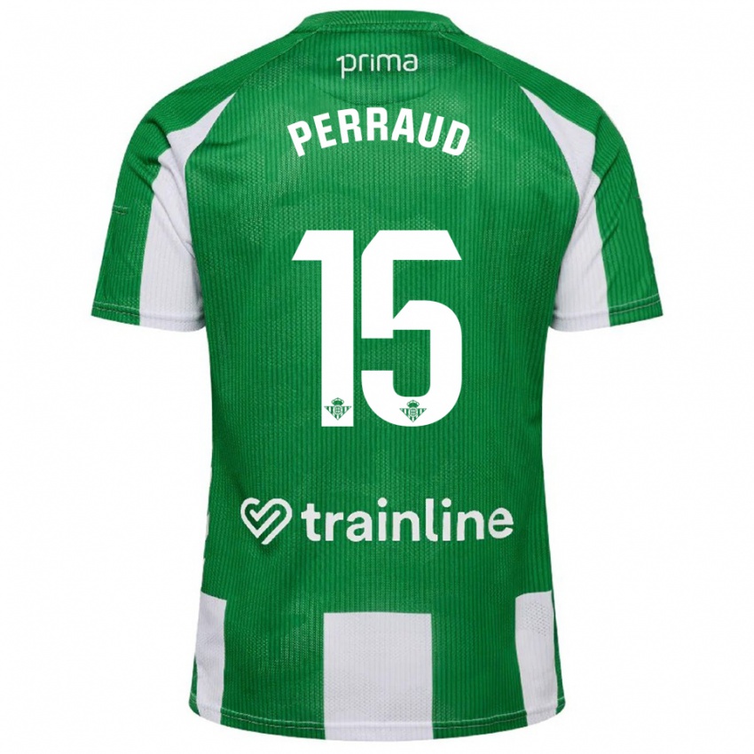 ילדים רומן פרו #15 ירוק לבן ג'רזי ביתית 2025/26 חולצה קצרה