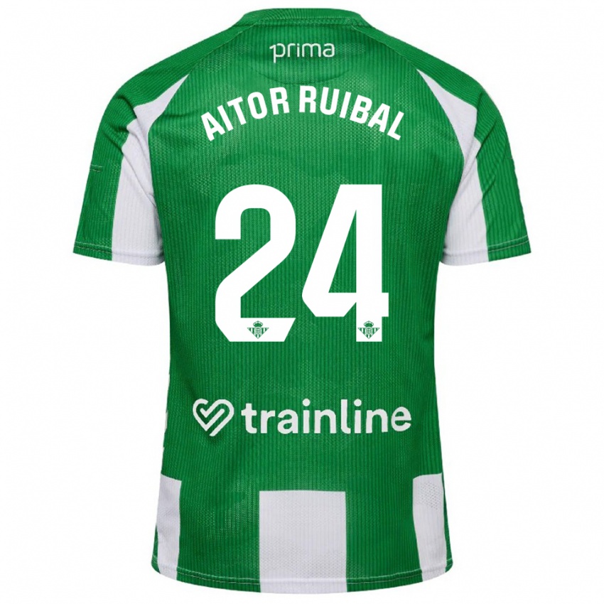 ילדים אייטור רויבאל #24 ירוק לבן ג'רזי ביתית 2025/26 חולצה קצרה