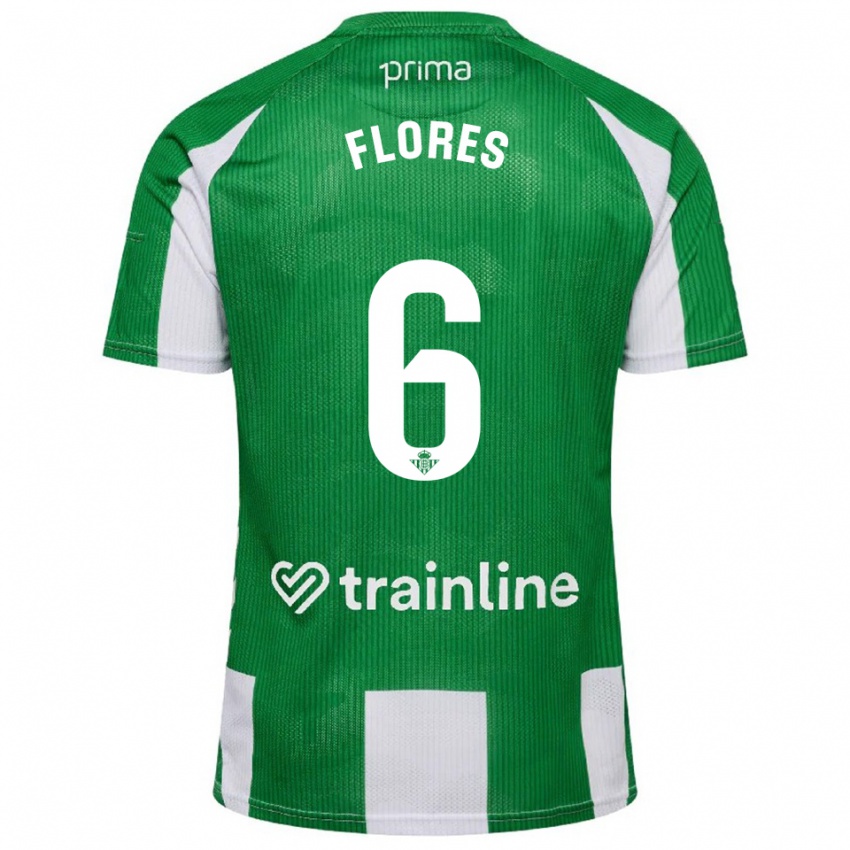 ילדים גזבייה פלגזואלו סלווה #6 ירוק לבן ג'רזי ביתית 2025/26 חולצה קצרה