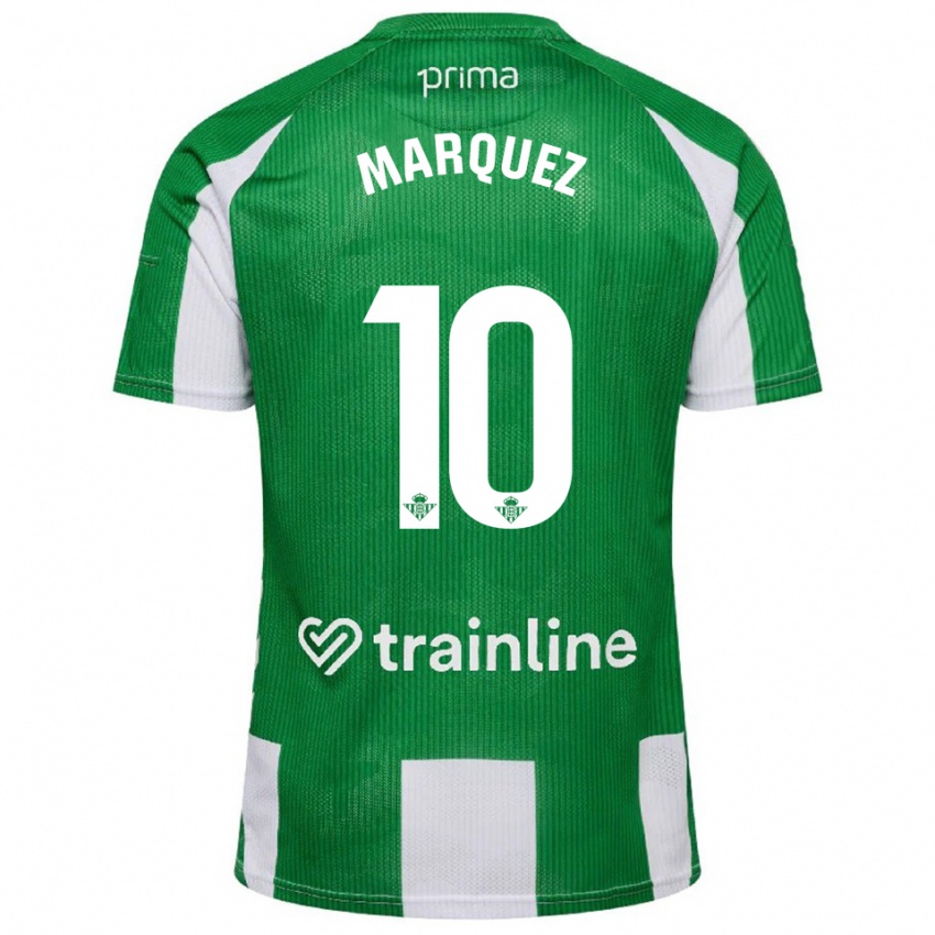 ילדים רוסה מארקס #10 ירוק לבן ג'רזי ביתית 2025/26 חולצה קצרה