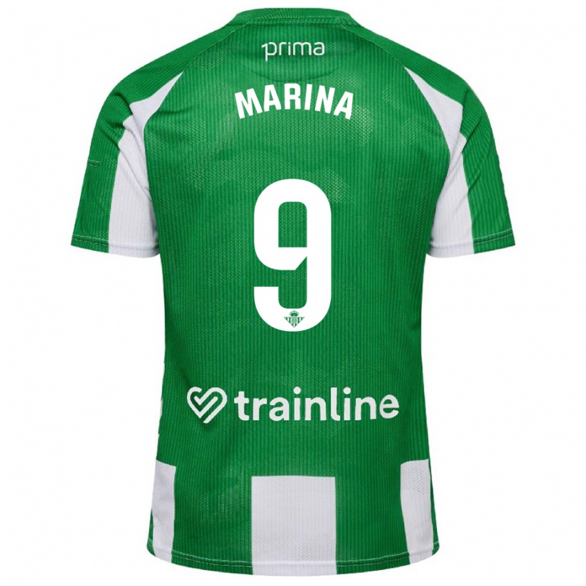 ילדים רודריגו מרינה פארה #9 ירוק לבן ג'רזי ביתית 2025/26 חולצה קצרה