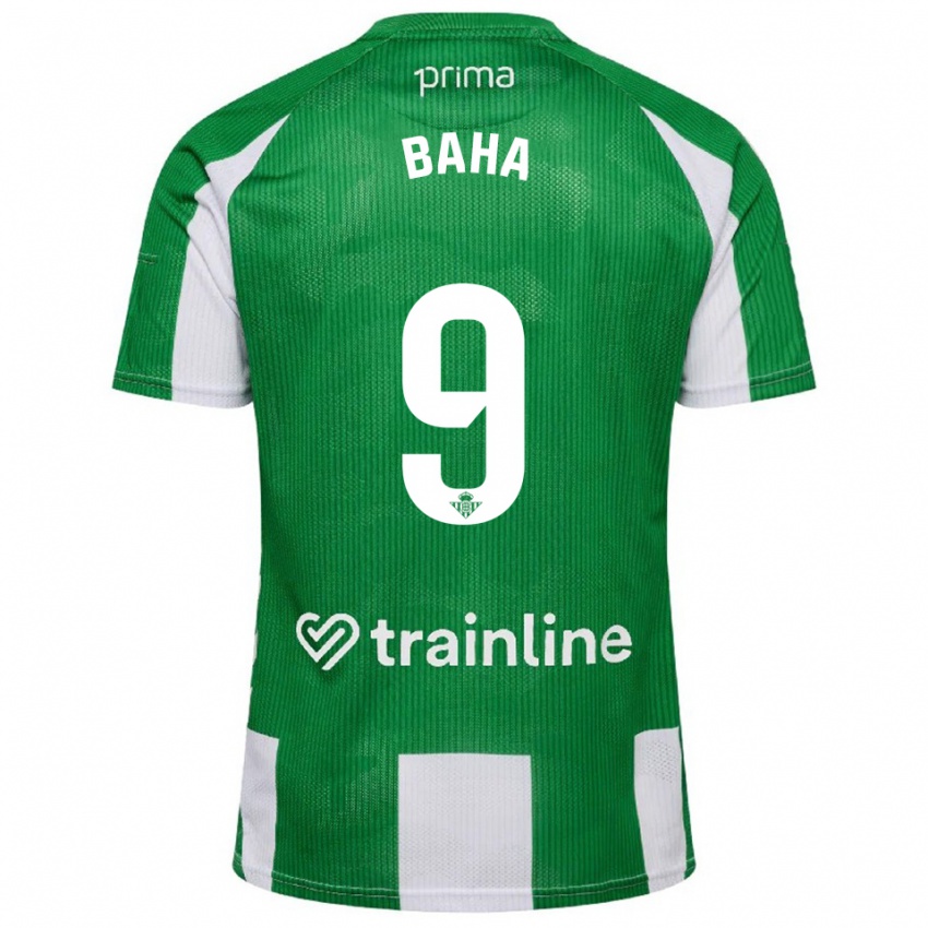 ילדים Ziyad Baha #9 ירוק לבן ג'רזי ביתית 2025/26 חולצה קצרה