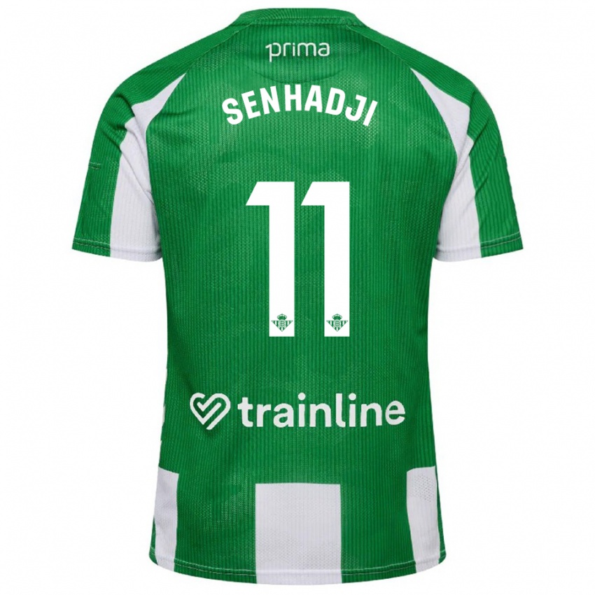 ילדים יאניס סנהדג'י #11 ירוק לבן ג'רזי ביתית 2025/26 חולצה קצרה