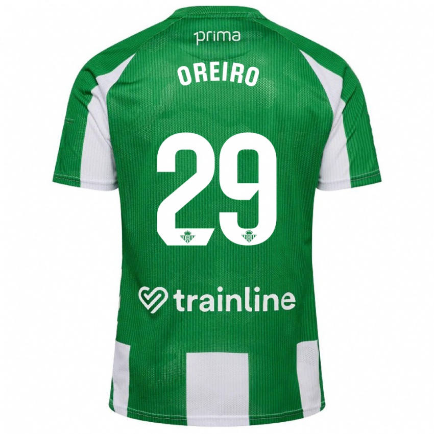 ילדים Jorge Oreiro #29 ירוק לבן ג'רזי ביתית 2025/26 חולצה קצרה