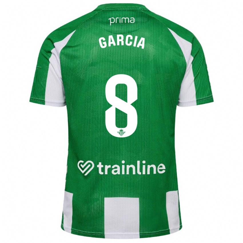 ילדים נעימה גרסיה #8 ירוק לבן ג'רזי ביתית 2025/26 חולצה קצרה