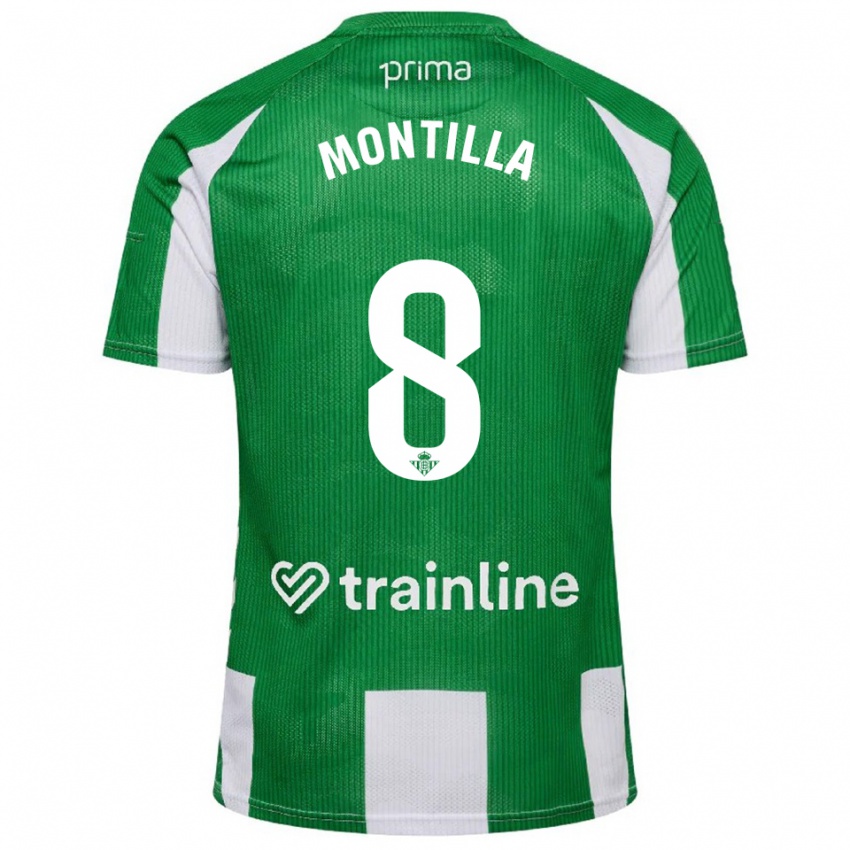 ילדים נטליה מונטייה #8 ירוק לבן ג'רזי ביתית 2025/26 חולצה קצרה