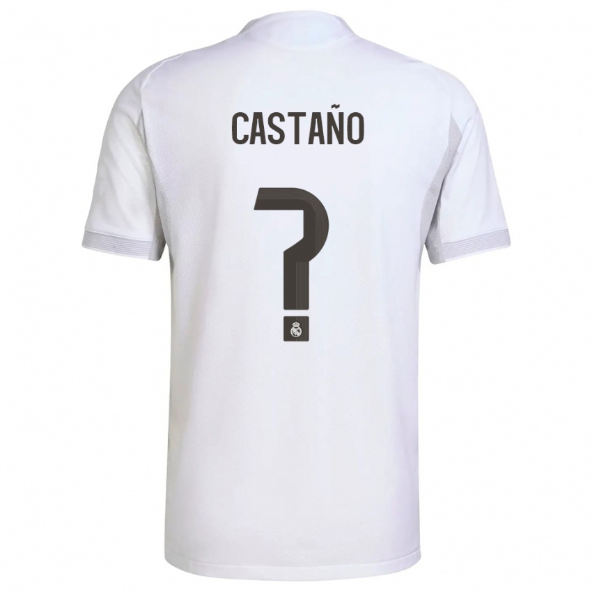 ילדים אלחנדרו קסטניו וילסטריגו #0 לבן צהוב ג'רזי ביתית 2025/26 חולצה קצרה