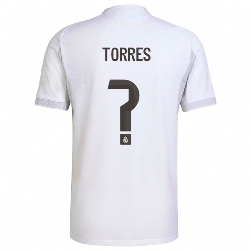 ילדים Roi Torres #0 לבן צהוב ג'רזי ביתית 2025/26 חולצה קצרה