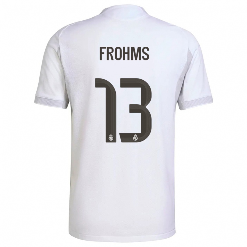 ילדים מרלה פרוהמס #13 לבן צהוב ג'רזי ביתית 2025/26 חולצה קצרה