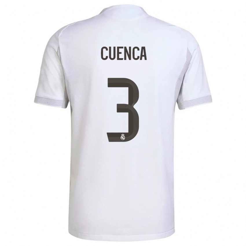 ילדים David Cuenca #3 לבן צהוב ג'רזי ביתית 2025/26 חולצה קצרה