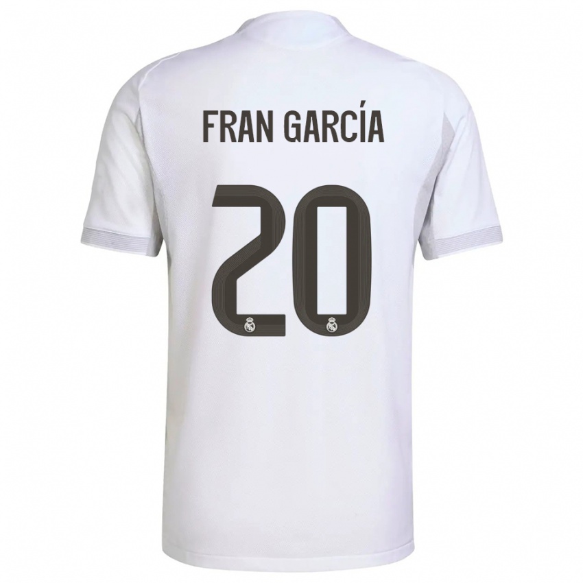 ילדים פרנסיסקו חוסה גרסיה טורס #20 לבן צהוב ג'רזי ביתית 2025/26 חולצה קצרה