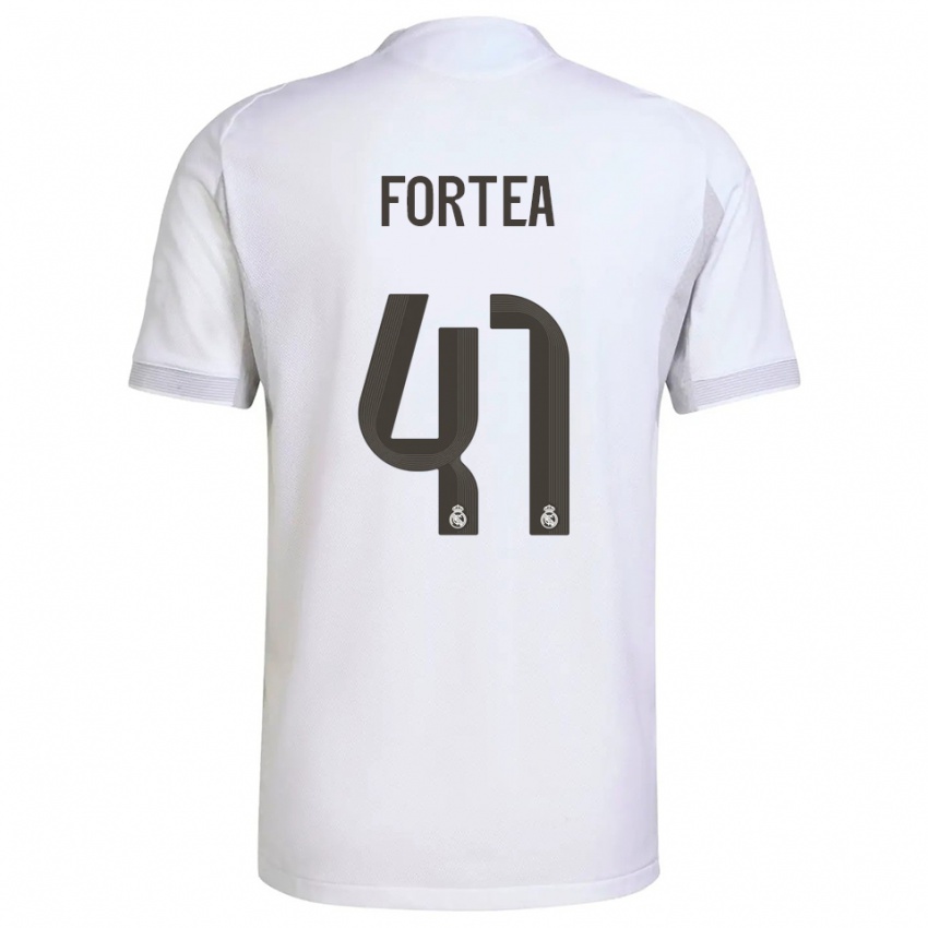 ילדים ז'סוס פורטה #41 לבן צהוב ג'רזי ביתית 2025/26 חולצה קצרה