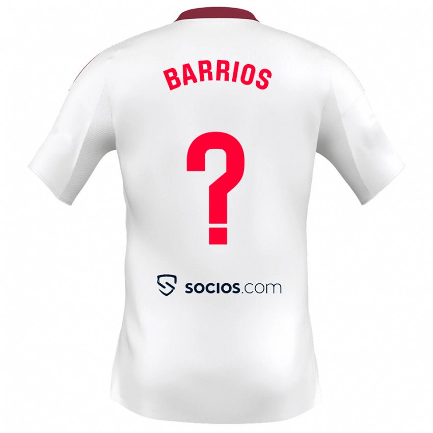 ילדים Rodrigo Barrios #0 לבן אדום ג'רזי ביתית 2025/26 חולצה קצרה