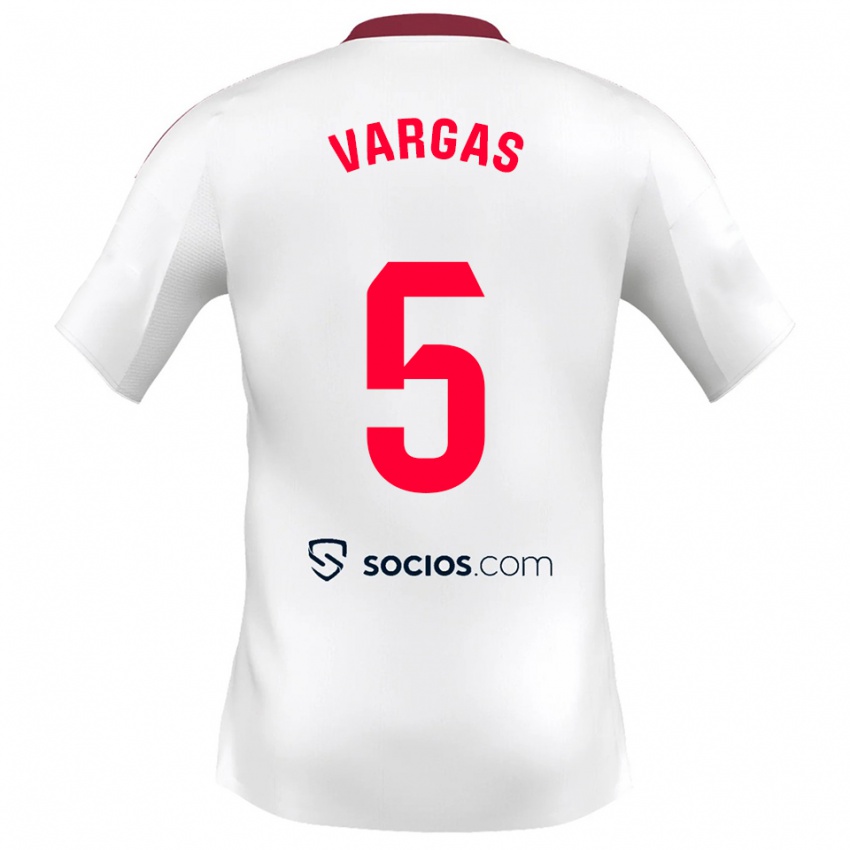 ילדים רובן ורגאס #5 לבן אדום ג'רזי ביתית 2025/26 חולצה קצרה