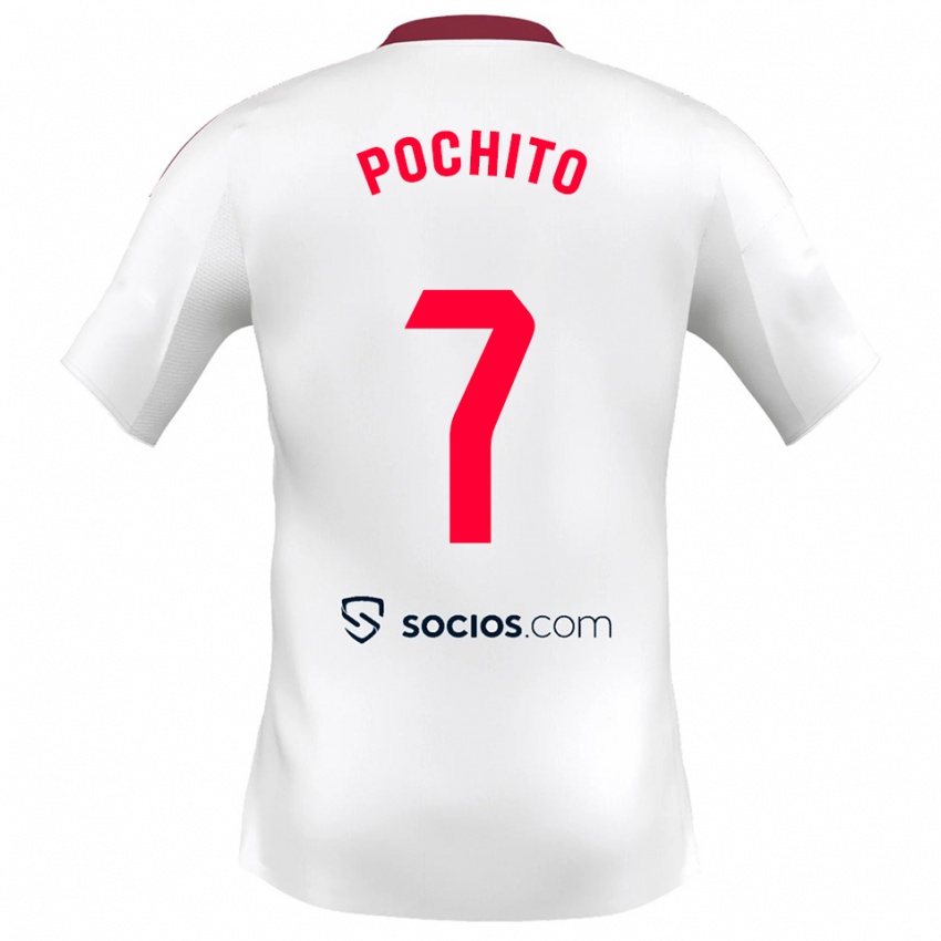 ילדים Pochito #7 לבן אדום ג'רזי ביתית 2025/26 חולצה קצרה
