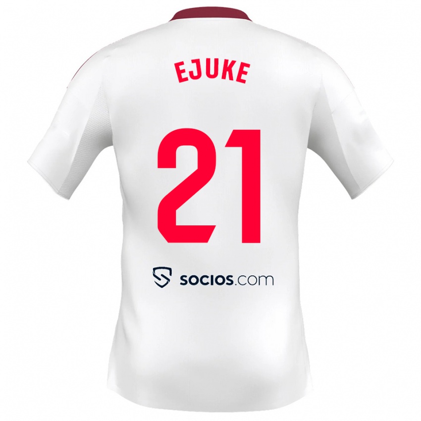 ילדים צ'ידרה אג'וקה #21 לבן אדום ג'רזי ביתית 2025/26 חולצה קצרה