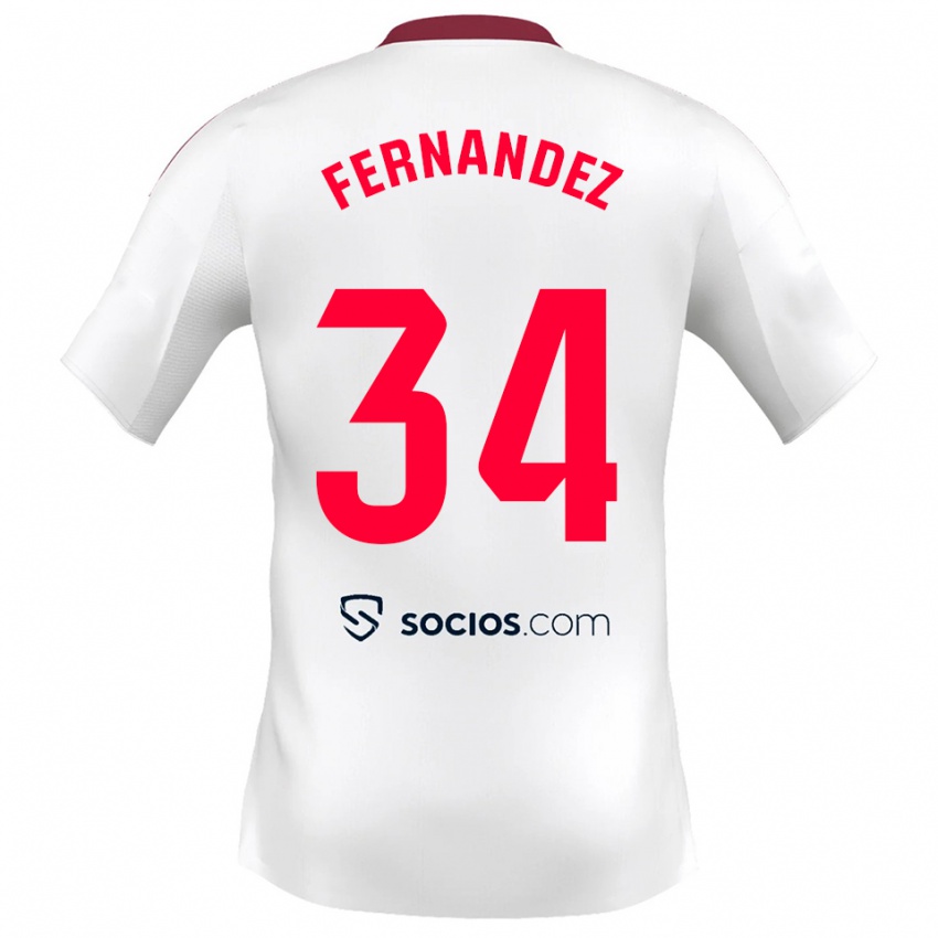 ילדים מארק פרננדס #34 לבן אדום ג'רזי ביתית 2025/26 חולצה קצרה