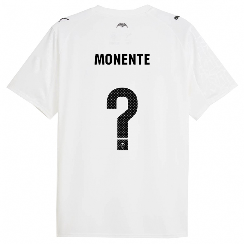 ילדים Leyre Monente #0 לבן שחור ג'רזי ביתית 2025/26 חולצה קצרה