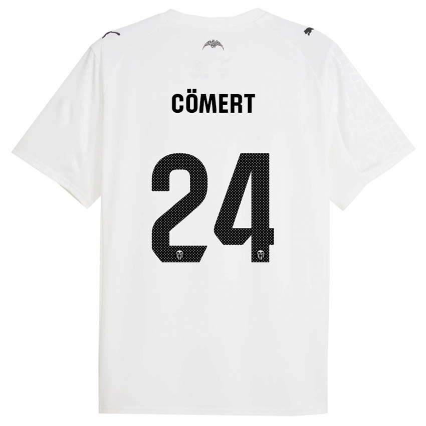 ילדים ארווין קומארט #24 לבן שחור ג'רזי ביתית 2025/26 חולצה קצרה