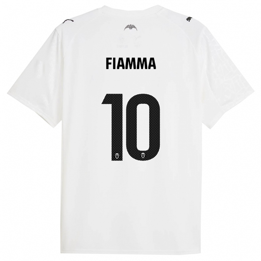 ילדים Fiamma #10 לבן שחור ג'רזי ביתית 2025/26 חולצה קצרה