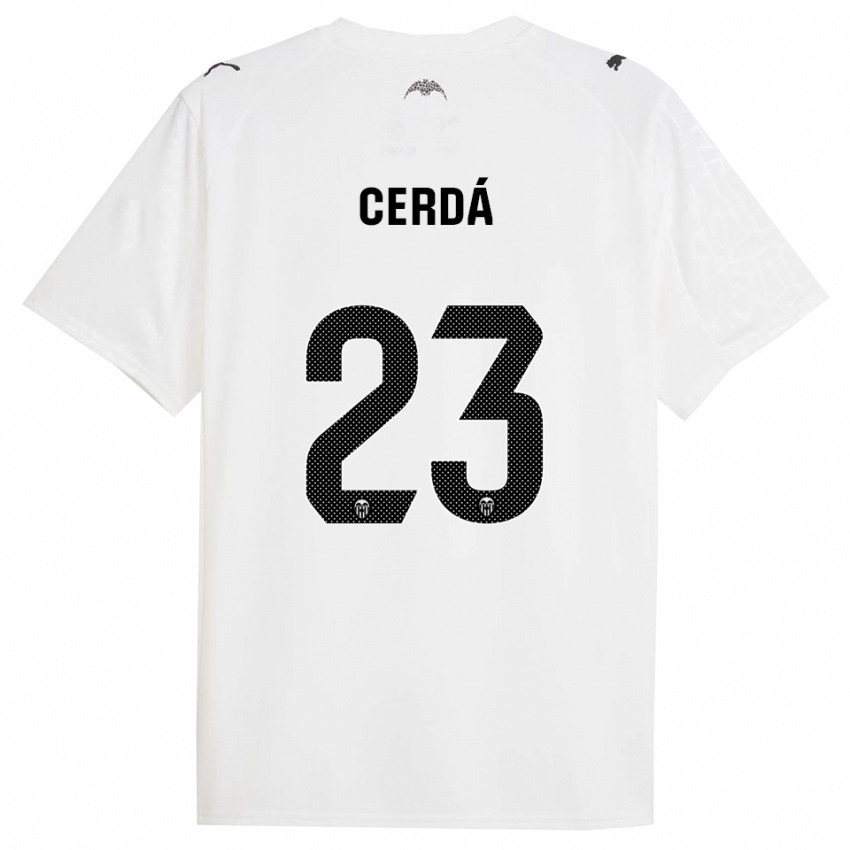 ילדים אלחנדרו סרדה אגולו #23 לבן שחור ג'רזי ביתית 2025/26 חולצה קצרה