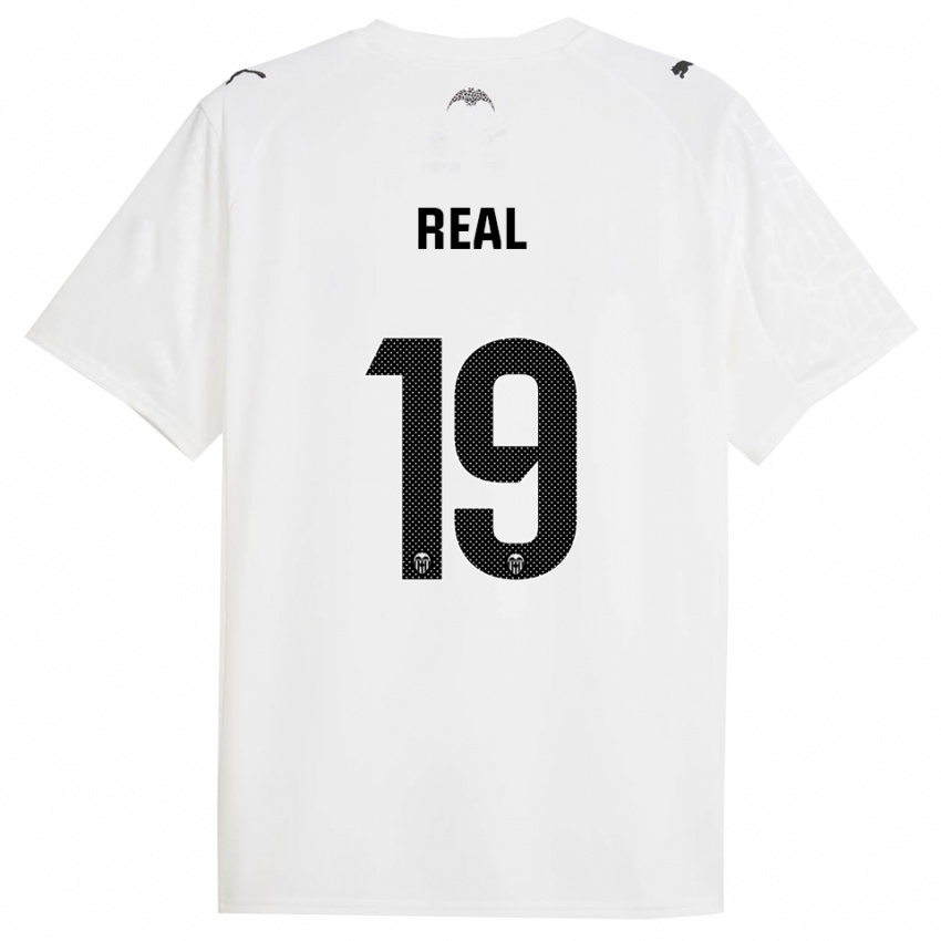 ילדים Kerlly Real #19 לבן שחור ג'רזי ביתית 2025/26 חולצה קצרה