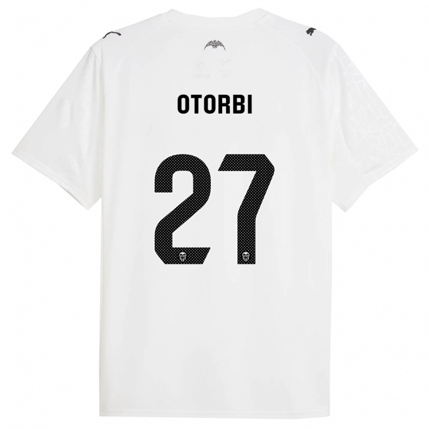 ילדים David Otorbi #27 לבן שחור ג'רזי ביתית 2025/26 חולצה קצרה
