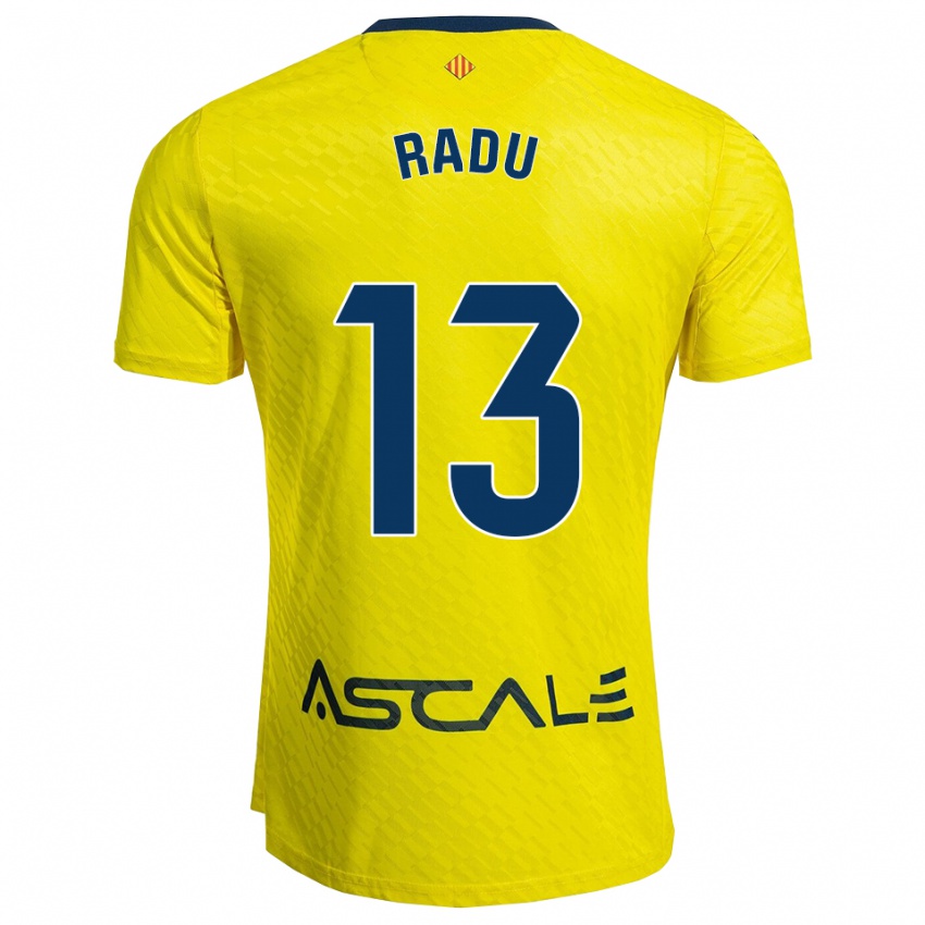 ילדים Sasha Radu #13 צהוב נייבי ג'רזי ביתית 2025/26 חולצה קצרה