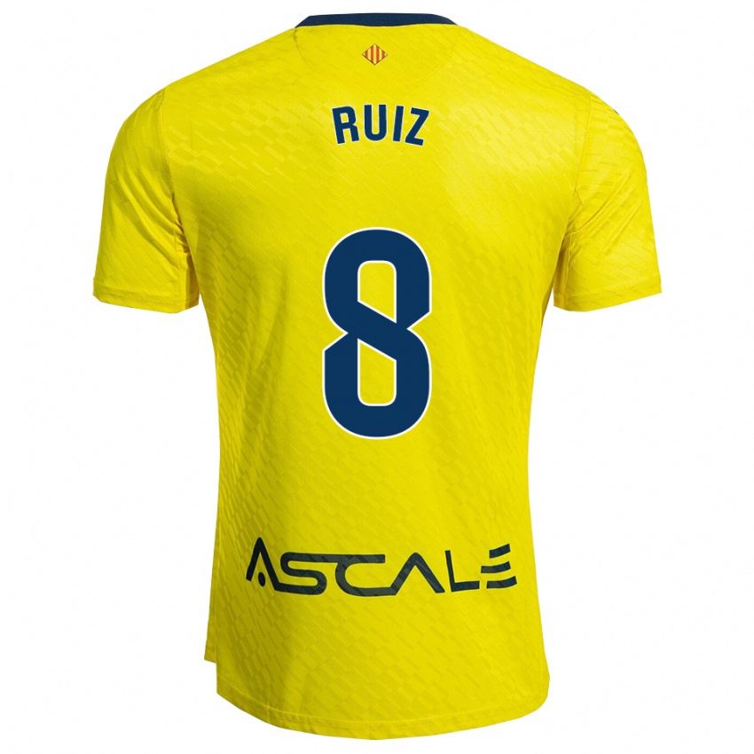 ילדים Adri Ruiz #8 צהוב נייבי ג'רזי ביתית 2025/26 חולצה קצרה