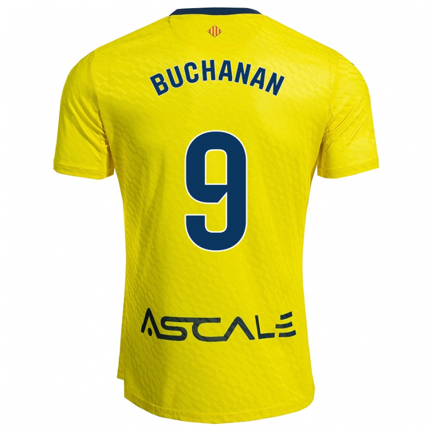 ילדים טייג'ון ביוקנן #9 צהוב נייבי ג'רזי ביתית 2025/26 חולצה קצרה