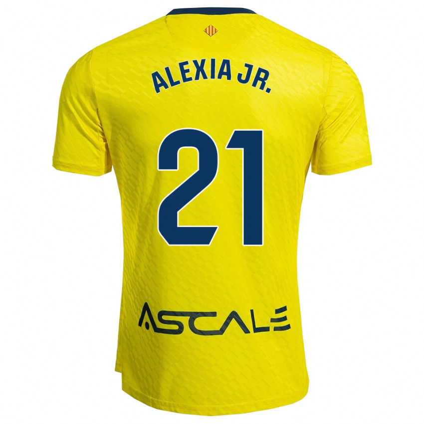 ילדים אלקסיה בלנקו לאקונו #21 צהוב נייבי ג'רזי ביתית 2025/26 חולצה קצרה