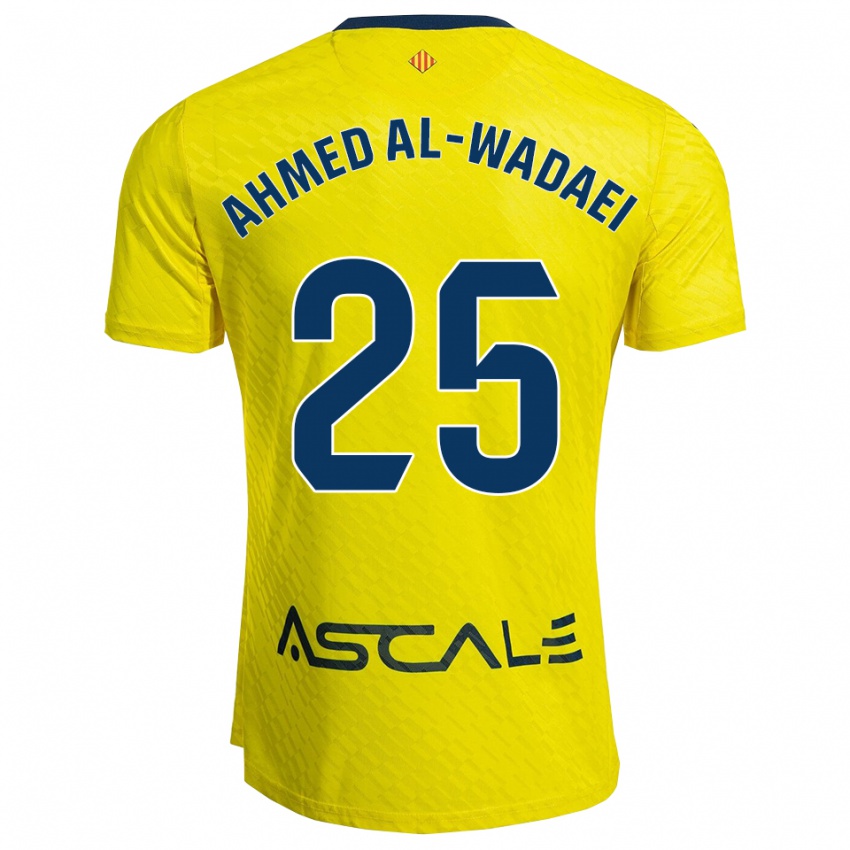 ילדים Sayed Ahmed Al-Wadaei #25 צהוב נייבי ג'רזי ביתית 2025/26 חולצה קצרה