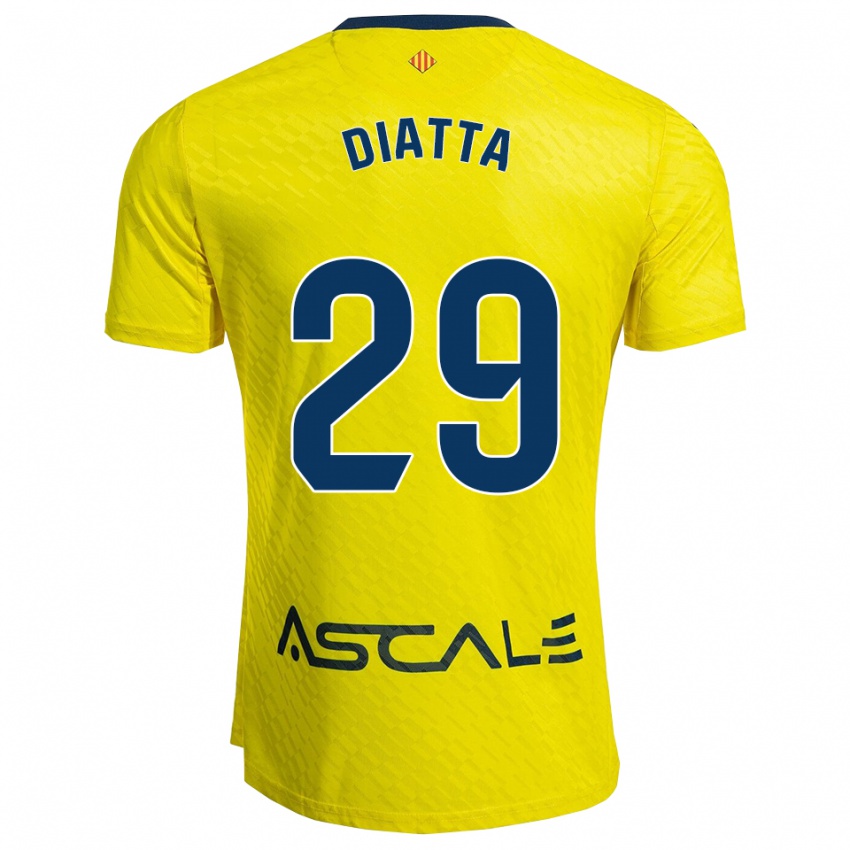 ילדים Alassane Diatta #29 צהוב נייבי ג'רזי ביתית 2025/26 חולצה קצרה