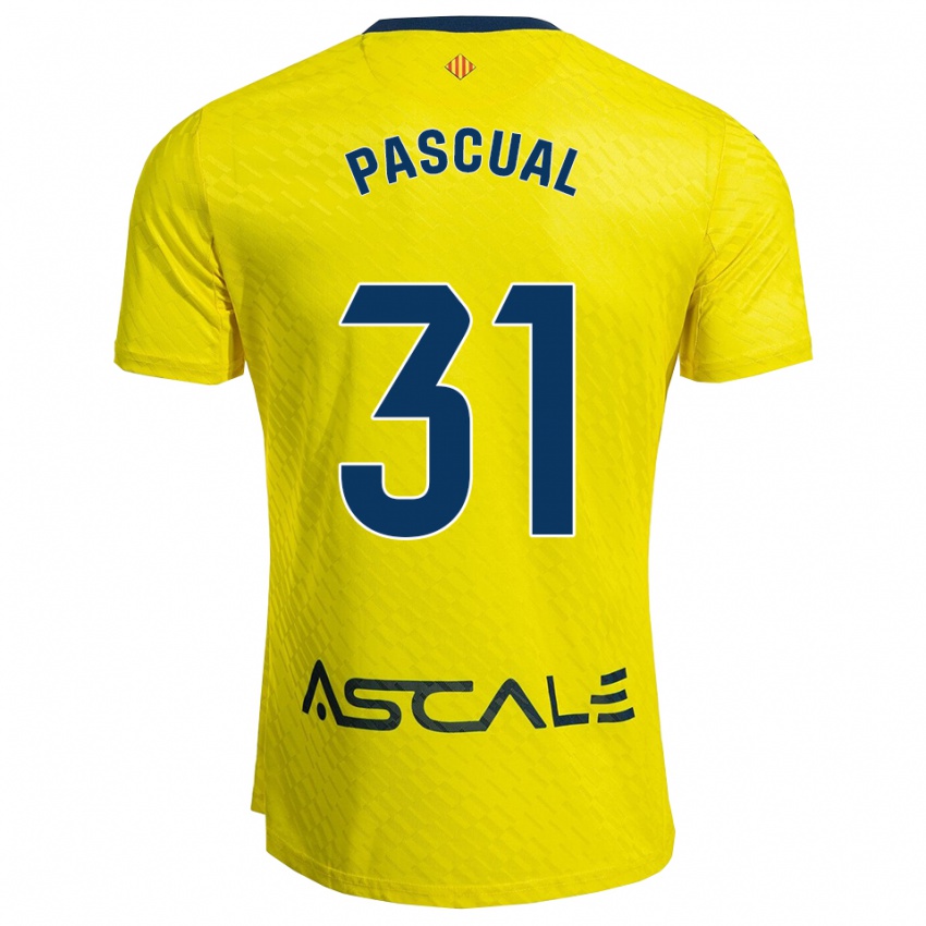 ילדים Pablo Pascual #31 צהוב נייבי ג'רזי ביתית 2025/26 חולצה קצרה