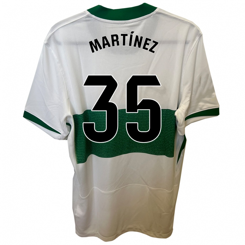 ילדים Antonio Martínez #35 לבן ירוק ג'רזי ביתית 2025/26 חולצה קצרה