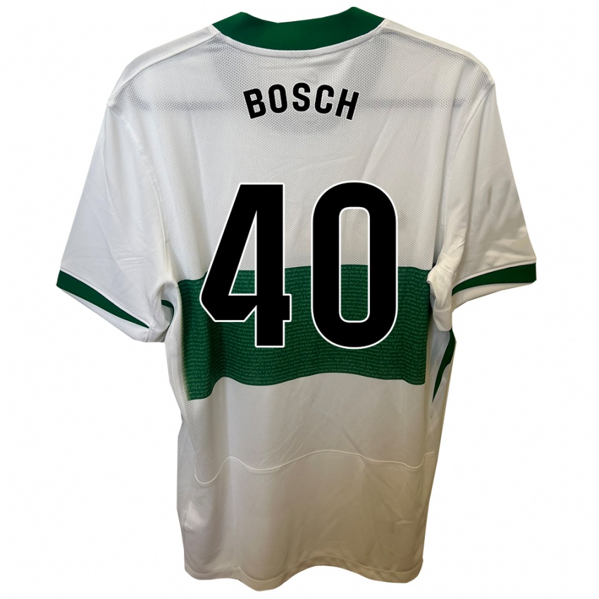 ילדים אוון בוש לופס #40 לבן ירוק ג'רזי ביתית 2025/26 חולצה קצרה