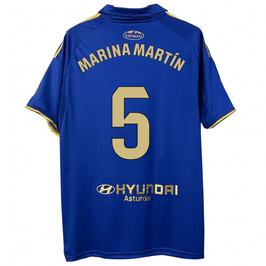 ילדים Marina Martín #5 כחול זהב ג'רזי ביתית 2025/26 חולצה קצרה