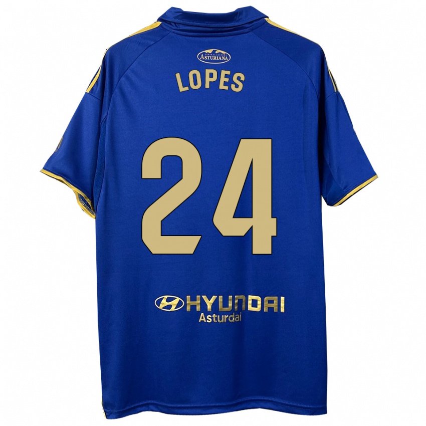 ילדים Marcos Lopes #24 כחול זהב ג'רזי ביתית 2025/26 חולצה קצרה