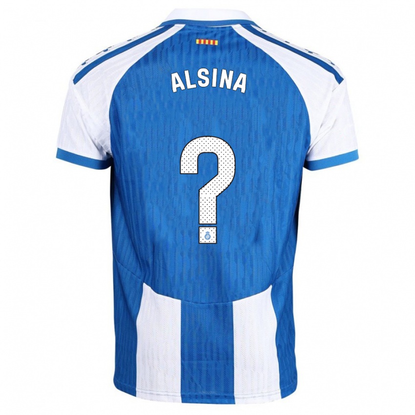 ילדים Joel Alsina #0 כחול לבן ג'רזי ביתית 2025/26 חולצה קצרה